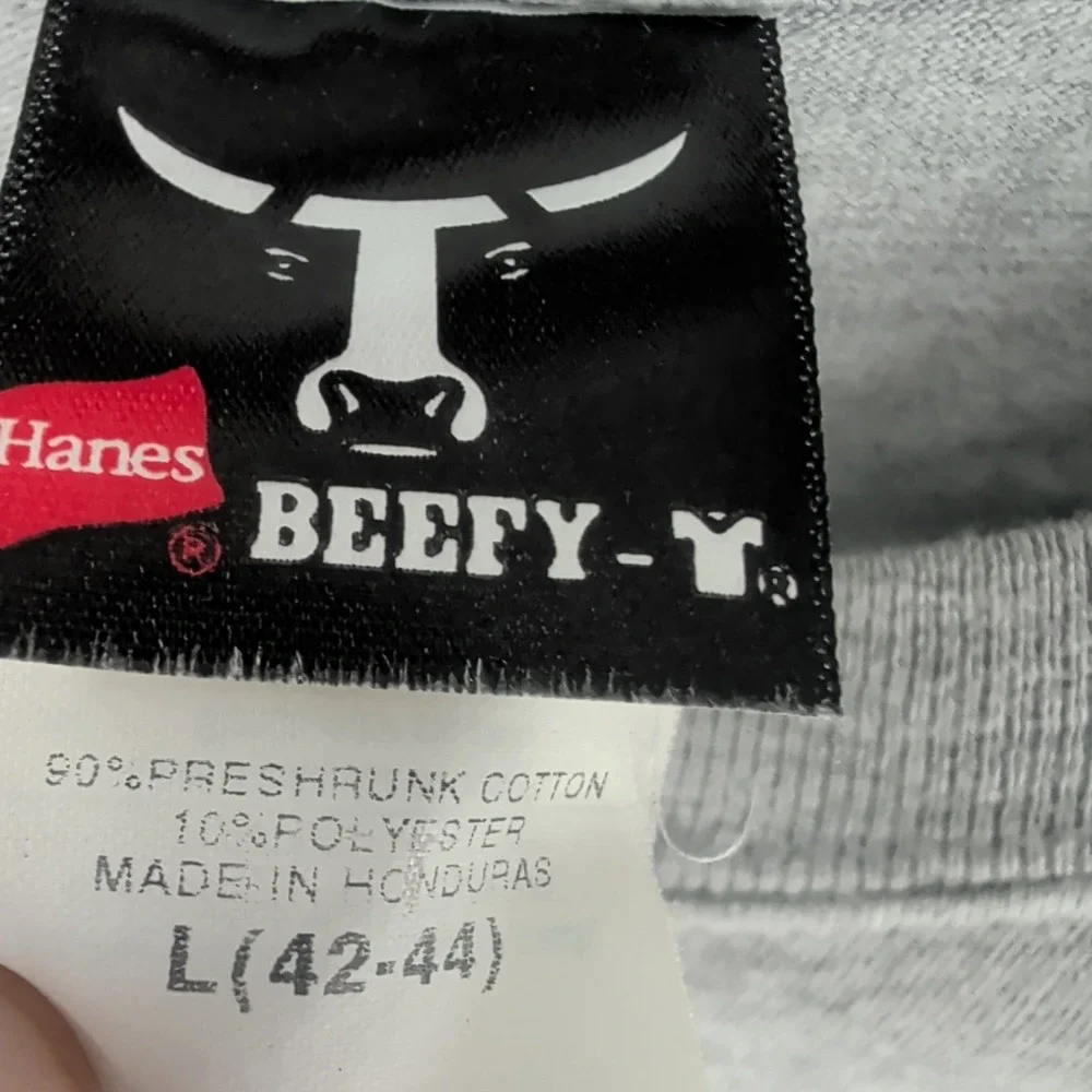 Vtg Y2K‎ Washington Huskies Hanes Beefy-T Mens Heather Gray Graphic Shirt Size L